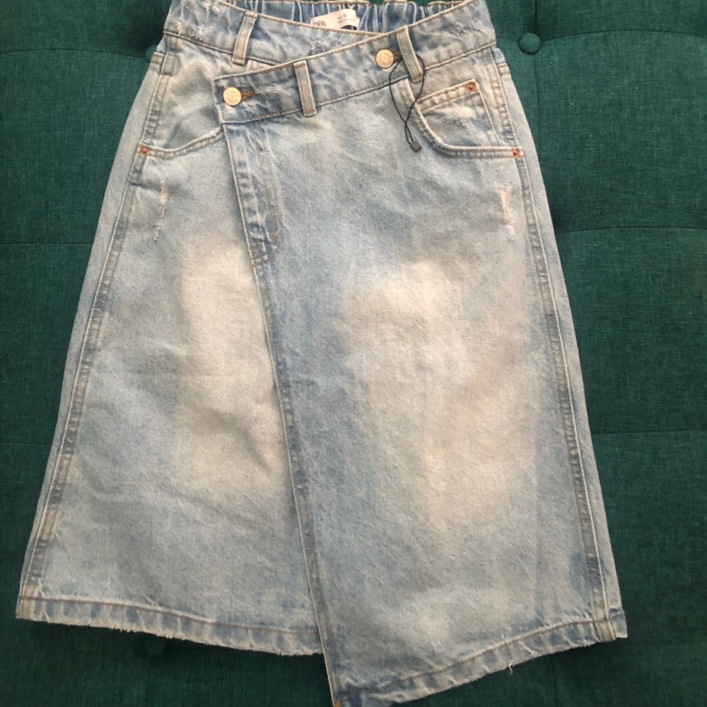 Zara jean skirt kids sz10 new partial tag